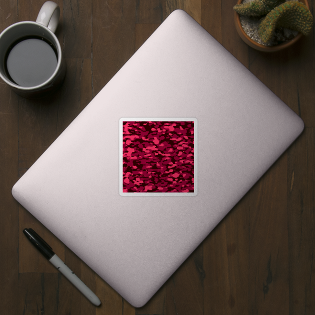 Dark pink Camo pattern digital Camouflage by Tshirtstory